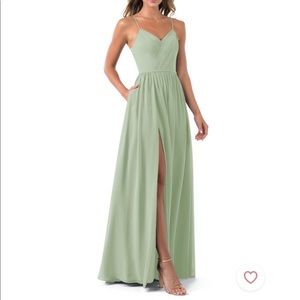 New Azazie Cora Size A2 in Dusty Sage